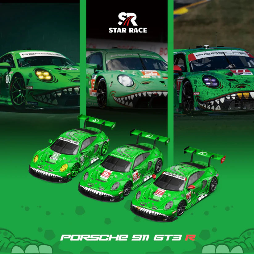 STAR RACE 1/64-Porsche 911 GT3 R - Tyrannosaurus - 3 Car Set (S64020-T)