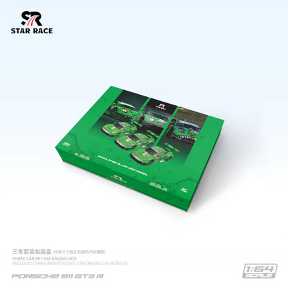 STAR RACE 1/64-Porsche 911 GT3 R - Tyrannosaurus - 3 Car Set (S64020-T)