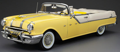 1955 Pontiac Star Chief Open Convertible  (White Mist/Avalon Yellow) SSP5059