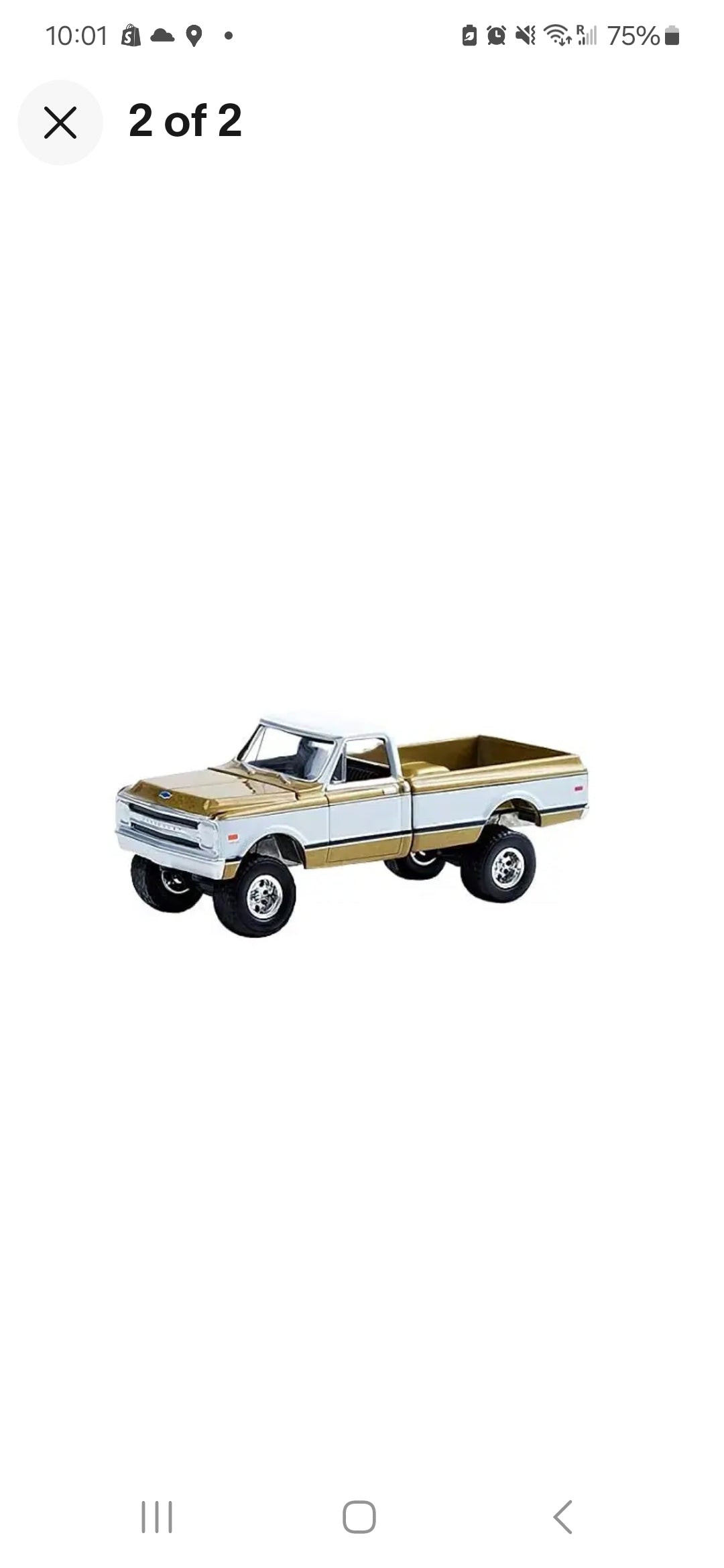 1969 CHEVROLET K10 TRUCK 4X4 (GOLD AND WHITE) 1/64
