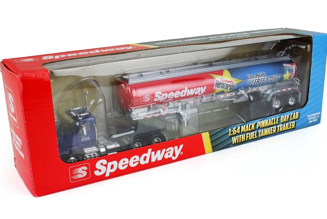 2016 Speedway MACK Pinnacle Day Cab w/ Fuel Tanker Trailer in 1/64