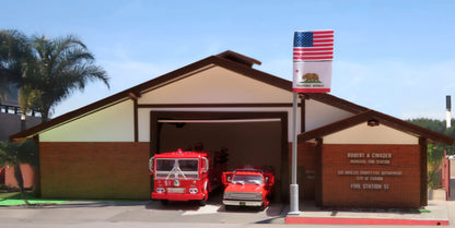 Emergency! Station 51- Station de Pompier-Fire Station-Diorama 1:87