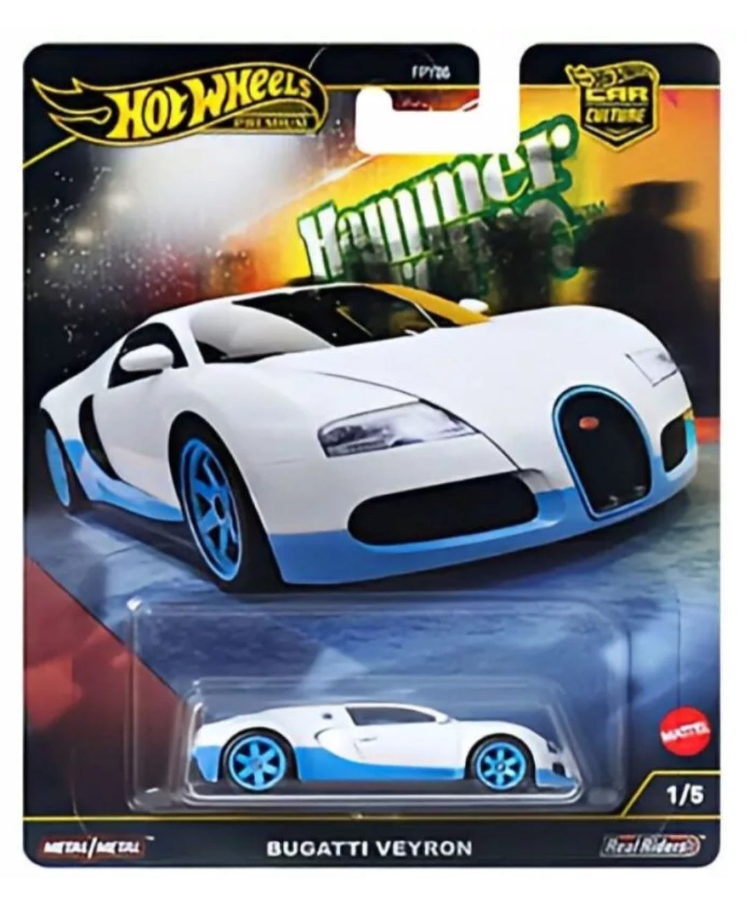 HOT WHEELS PREMIUM CAR CULTURE, HAMMER DROPS 1/5, Bugatti Veyron
