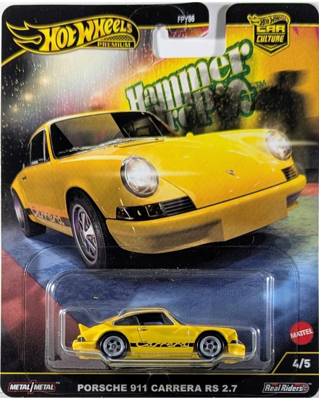 HOT WHEELS PREMIUM CAR CULTURE, HAMMER DROPS 4/5, Porsche 911 Carrera RS 2.7