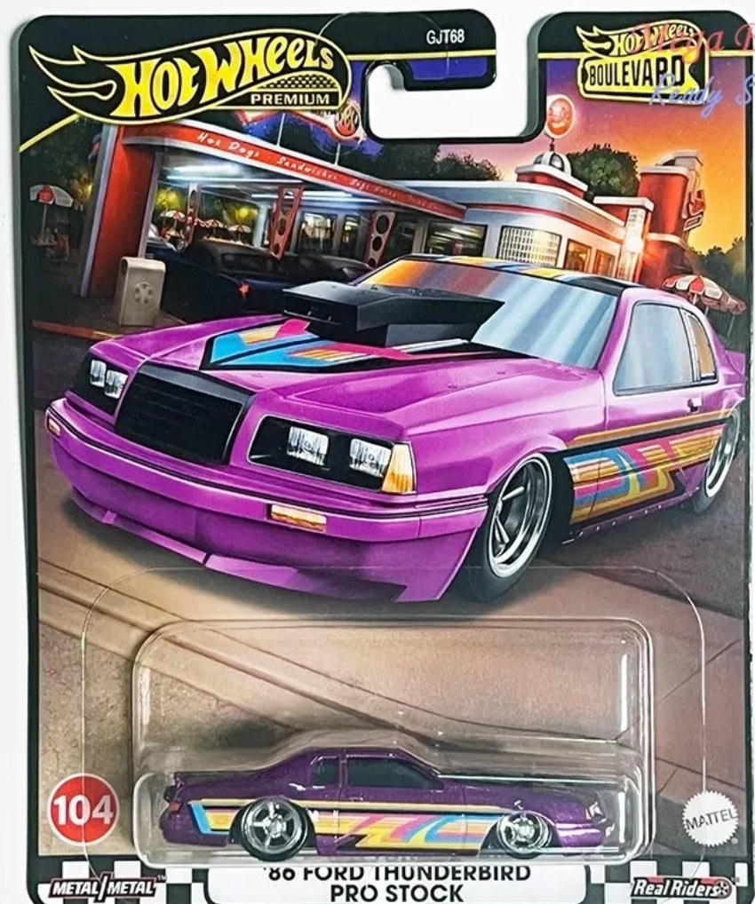 HOT WHEELS PREMIUM BOULEVARD 2024, 86 Ford Thunderbird Pro Stock, 