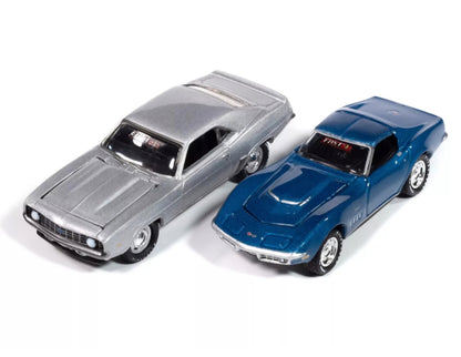 Johnny Lightning Duo-Pack 2025 Release 1- Set-B , F.A.S.T. Series, 1969 Chevrolet ZL1 Camaro &amp; 1969 Corvette L88