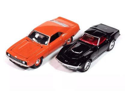 Johnny Lightning Duo-Pack 2025 Release 1- Set-A, F.A.S.T. Series-1969 Chevrolet ZL1 Camaro &amp;  1969 Corvette L88