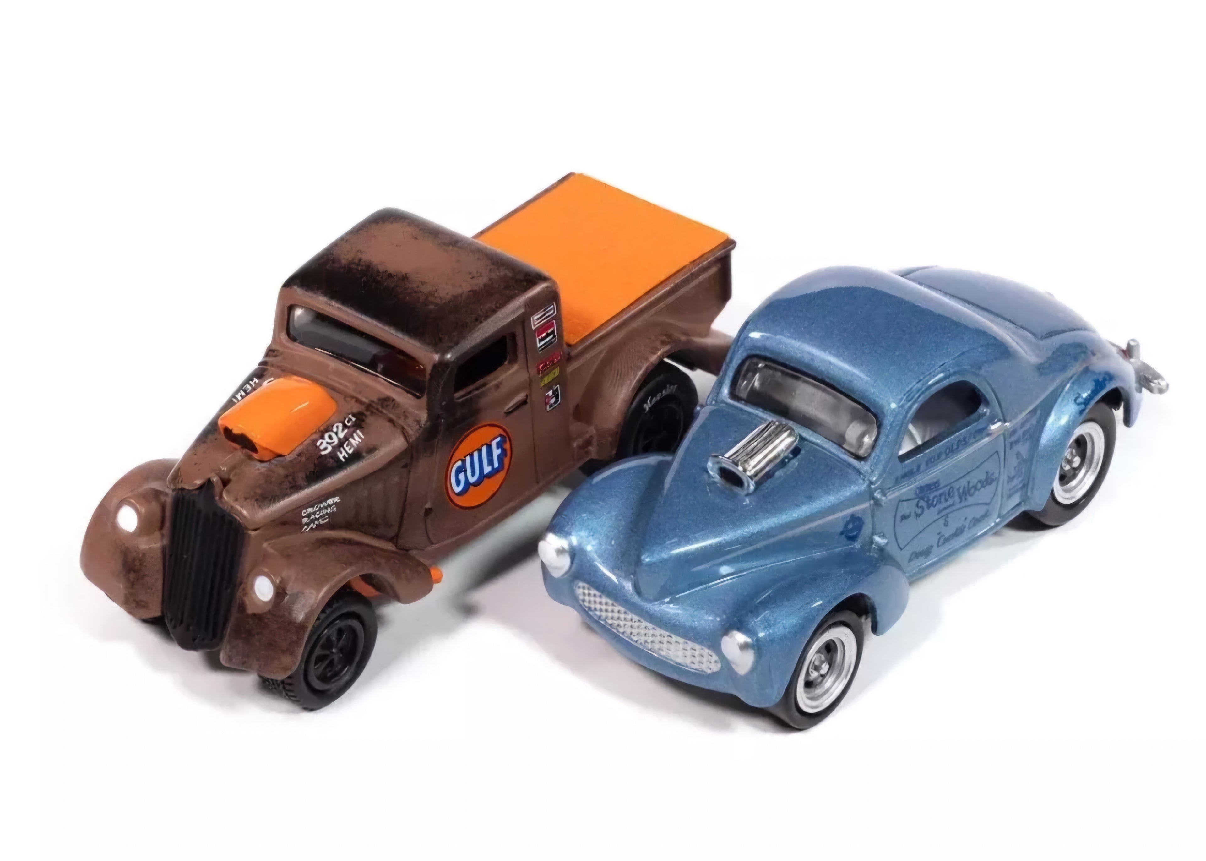 Johnny Lightning Duo-Pack 2025 Release 1- Set-A, Willys Gassers-1941 Willys &amp; 1933 Willys Gasser