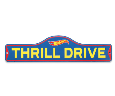 Mattel Hot Wheels Thrill Drive Metal Street Sign