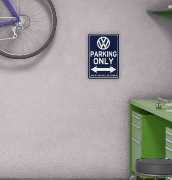 Volkswagen Parking Only Metal Sign
