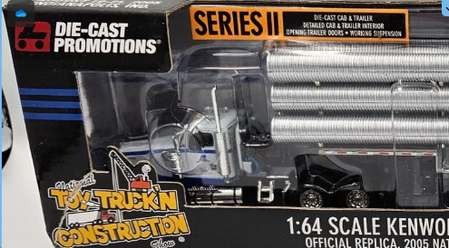 DCP 1/64 White Kenworth W900L With Stepdeck Load, Pacific Corrugated Pipe, 2005