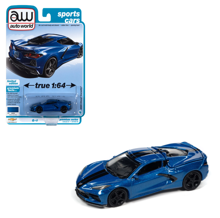 2020 C8 Chevrolet Corvette (Elkhart Lake Blue) 1:64