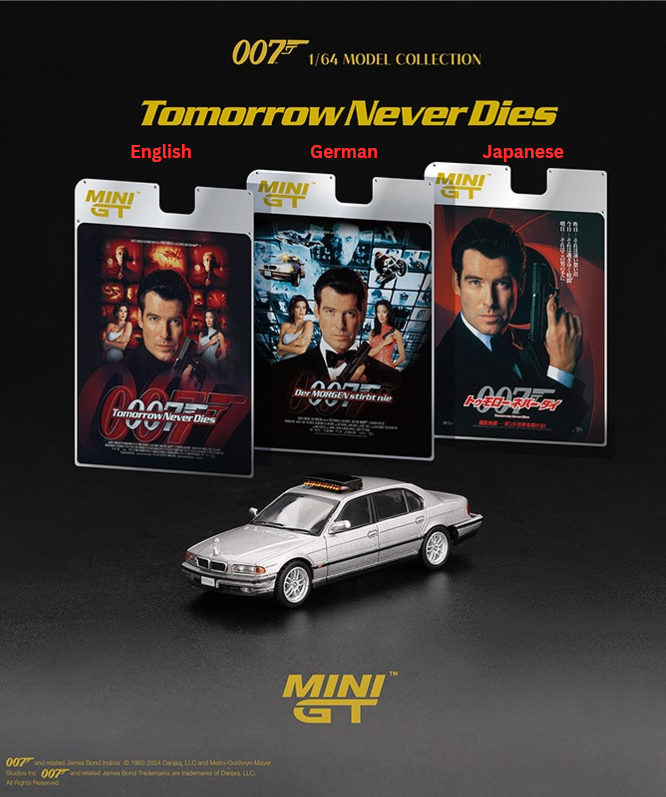 Mini GT-BMW 750IL JAMES BOND 007 TOMORROW NEVER DIES MGT00902-007E