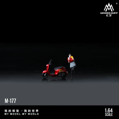 MoreArt 1:64 Moto de livraison rétro à pédales For Beautiful Girls – MO222177