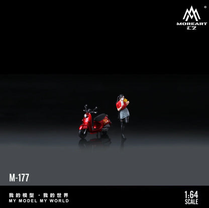 MoreArt 1:64 Moto de livraison rétro à pédales For Beautiful Girls – MO222177