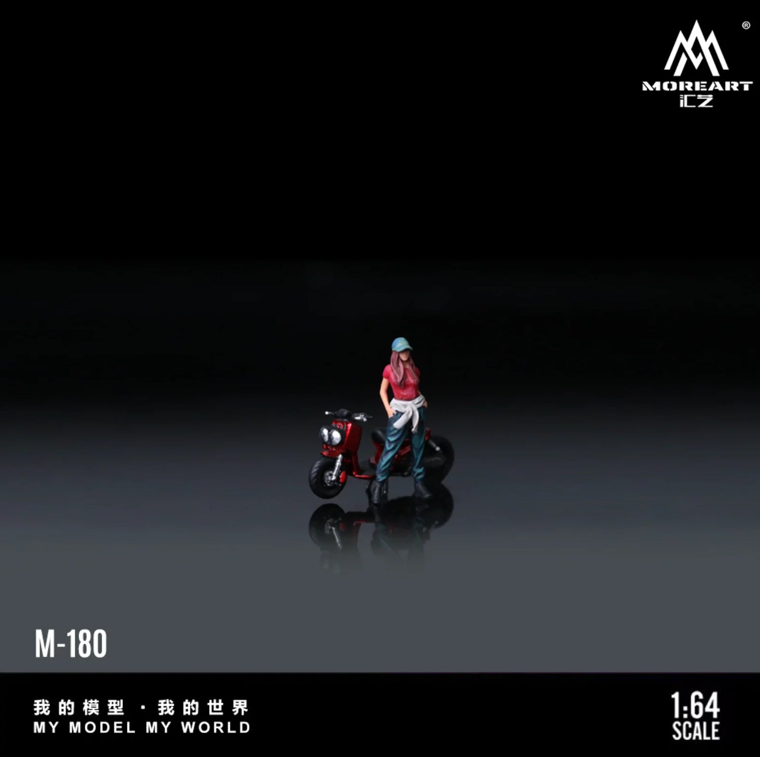 MoreArt 1:64 Zoomer Red Motorcycle Doll – MO222180