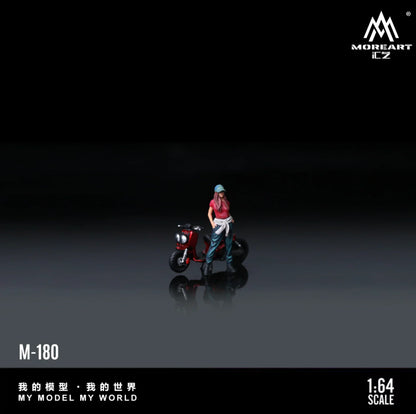 MoreArt 1:64 Zoomer Red Motorcycle Doll – MO222180