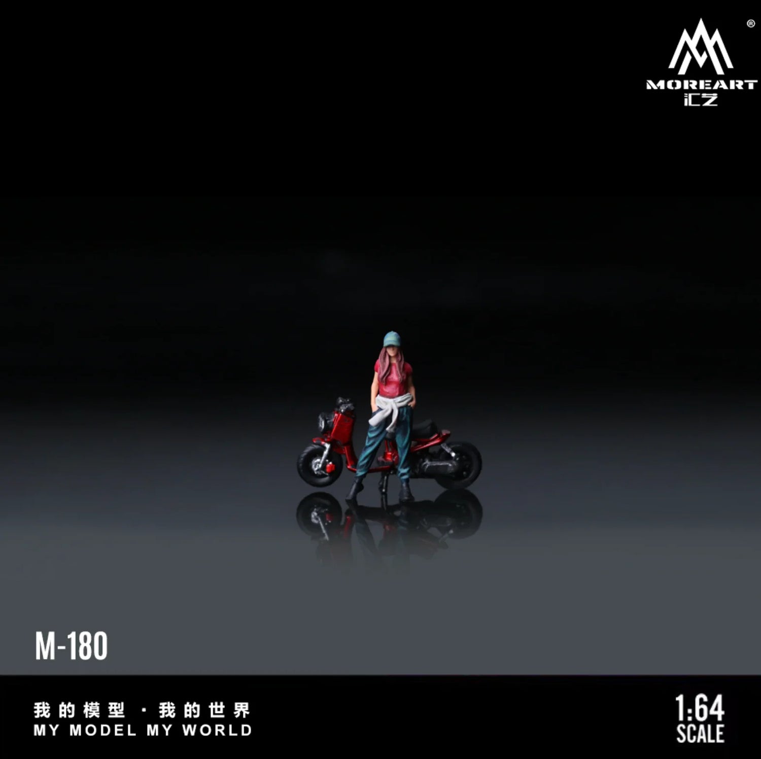MoreArt 1:64 Zoomer Red Motorcycle Doll – MO222180