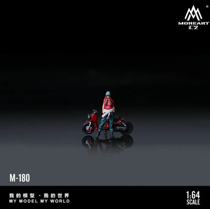 MoreArt 1:64 Zoomer Red Motorcycle Doll – MO222180