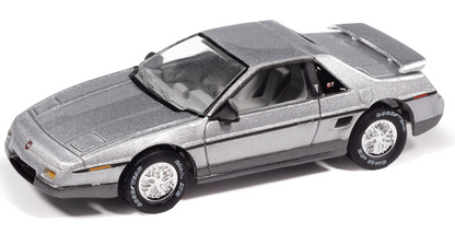 Johnny Lightning-1985 Pontiac Fiero GT (Light Grey Poly) JLCG034A-5