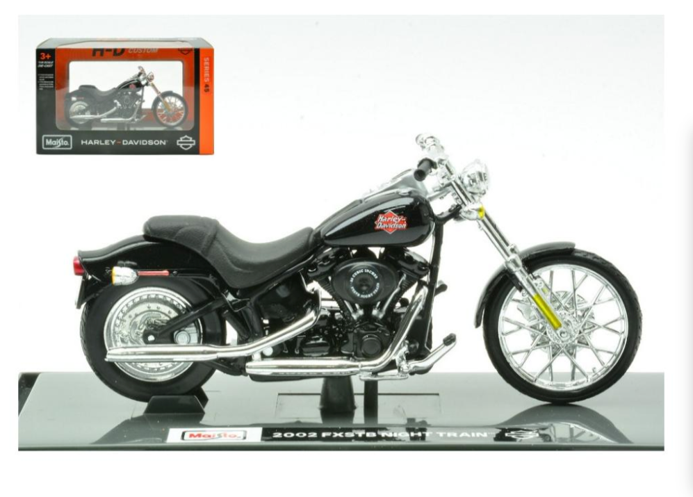 2002 Harley-Davidson FXSTB Night Train – Black – Maisto 1:18 Series 45 – 31360-45-E