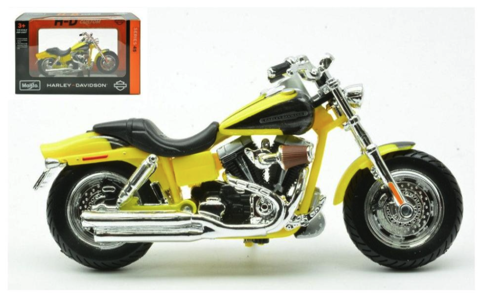 2009 Harley-Davidson FXDFSE CVO Fat Bob – Jaune – Maisto 1:18 Series 45 – 31360-45-F
