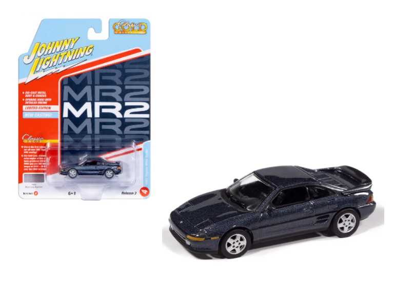 Johnny Lightning- 1991 Toyota MR2 (Bluish Grey Argentum Poly) JLCG034B-4