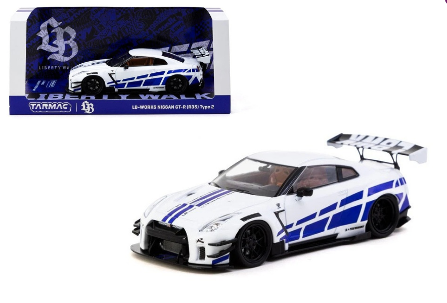 TARMAC WORKS HOBBY43 1/43 LB-WORKS NISSAN GT-R R35 type 2 White T43-019-WH