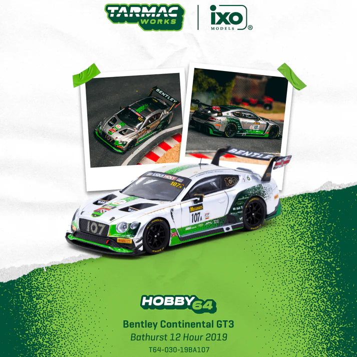 Tarmac Works Hobby64 1:64 Bentley Continental GT3 Bathurst 12 Hour 2019 T64-030-19BA107