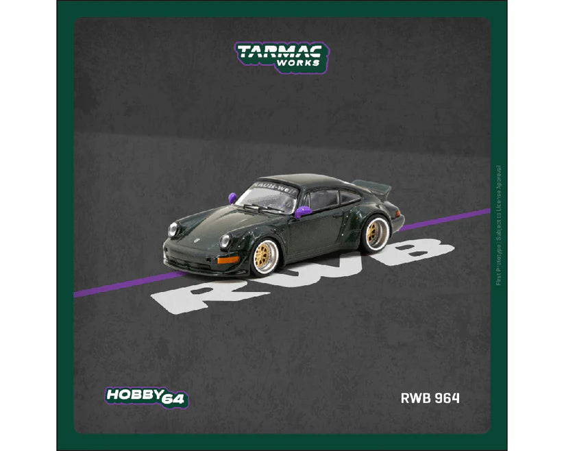 (PRE-ORDER 2025) Tarmac Works 1:64, RWB 964 (Green) T64-037-GR