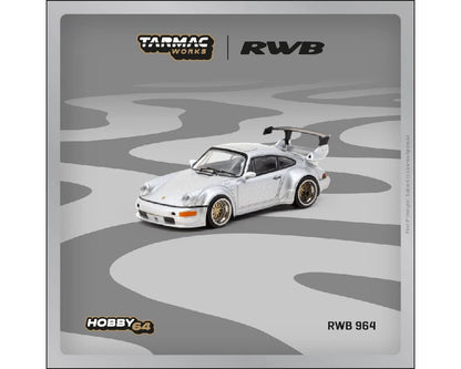 (PRE-ORDER 2025) Tarmac Works 1:64, RWB 964 Silver Hobby64