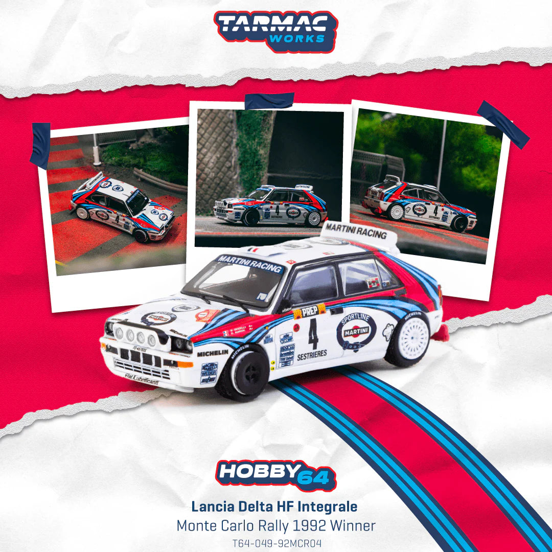 Tarmac Works Hobby64 1:64 Lancia Delta HF Integrale Monte Carlo Rally 1992 Winner 