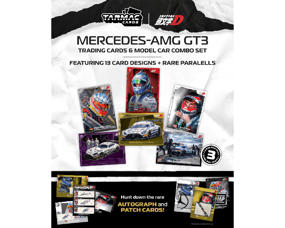 (PRE-ORDER 2026) Tarmac Works 1:64 Mercedes-AMG GT3 Bathurst 12h 2026 Combo avec cartes T64-062-26BH77