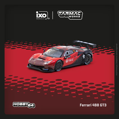 (PRE-ORDER 2025) Tarmac Works 1:64, Ferrari 488 GT3 Macau GT Cup 2022 Harmony Racing Chen Weian