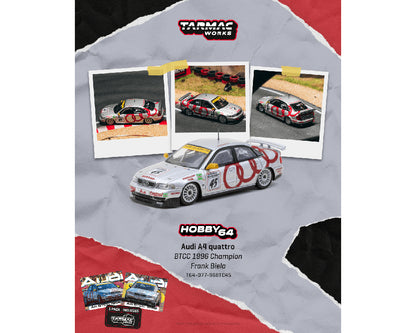(PRE-ORDER 2026) Tarmac Works 1:64 Audi A4 quattro BTCC Champion Frank Biela Combo Set – Hobby64 (T64-077-96BTC45)