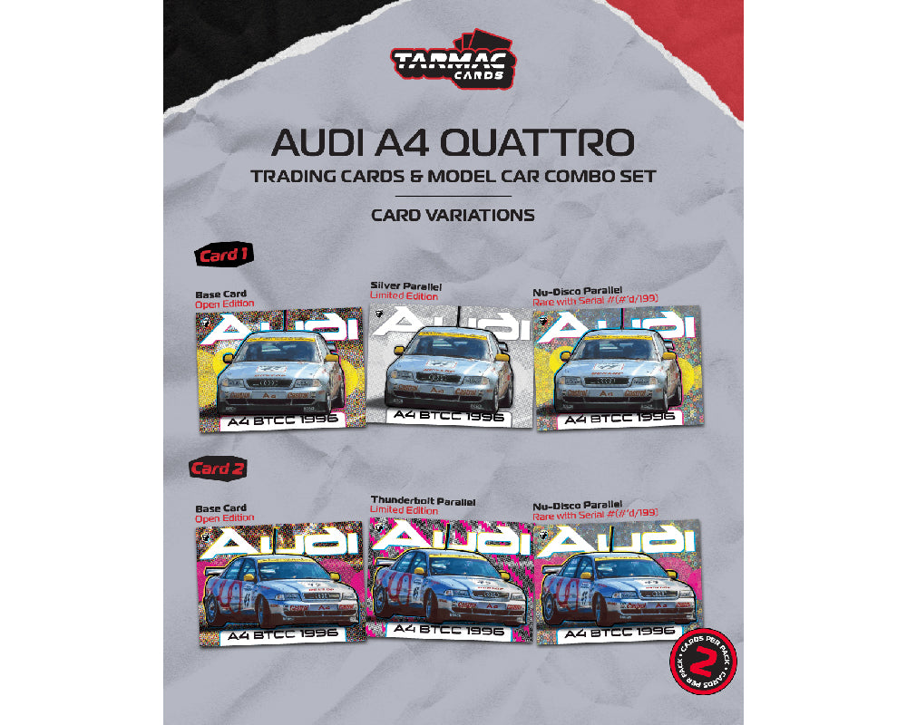 (PRE-ORDER 2026) Tarmac Works 1:64 Audi A4 quattro BTCC Champion Frank Biela Combo Set – Hobby64 (T64-077-96BTC45)