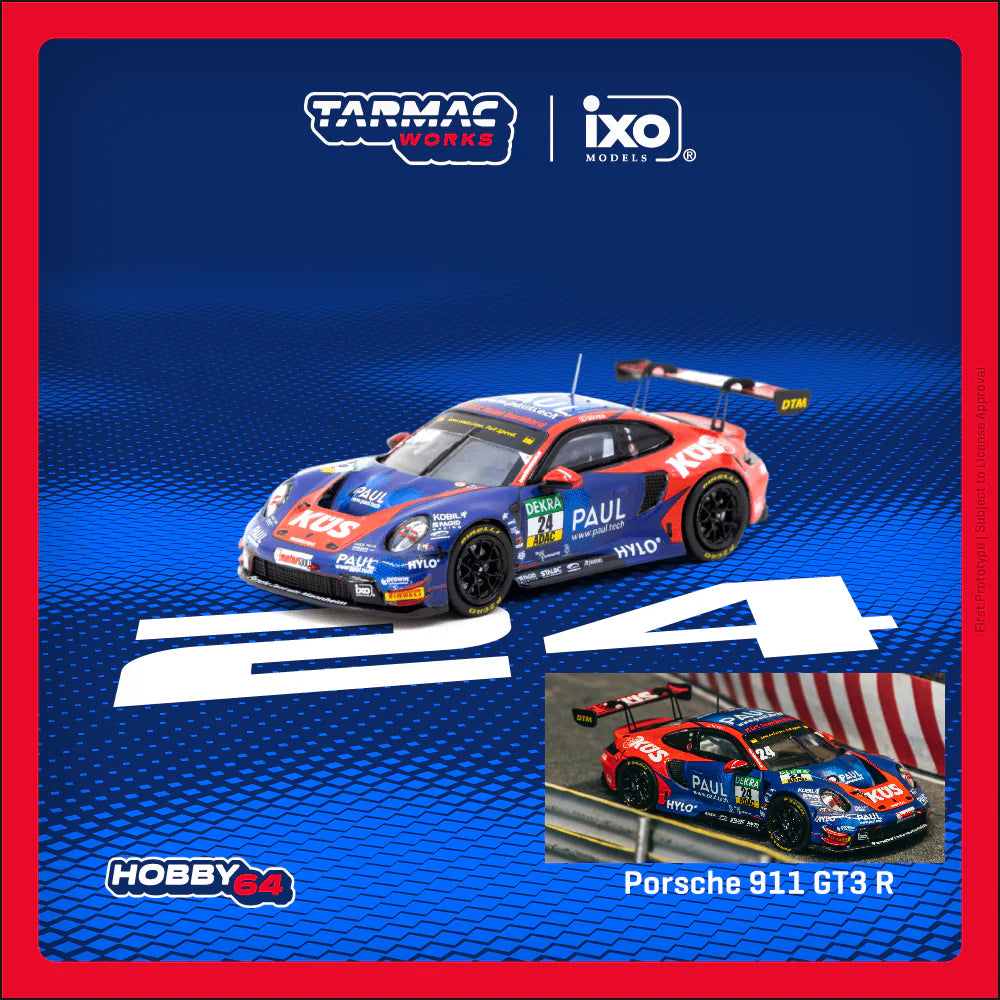 (PRE-ORDER 2025) Tarmac Works 1:64, Porsche 911 GT3 R DTM 2023 Ayhancan Güven