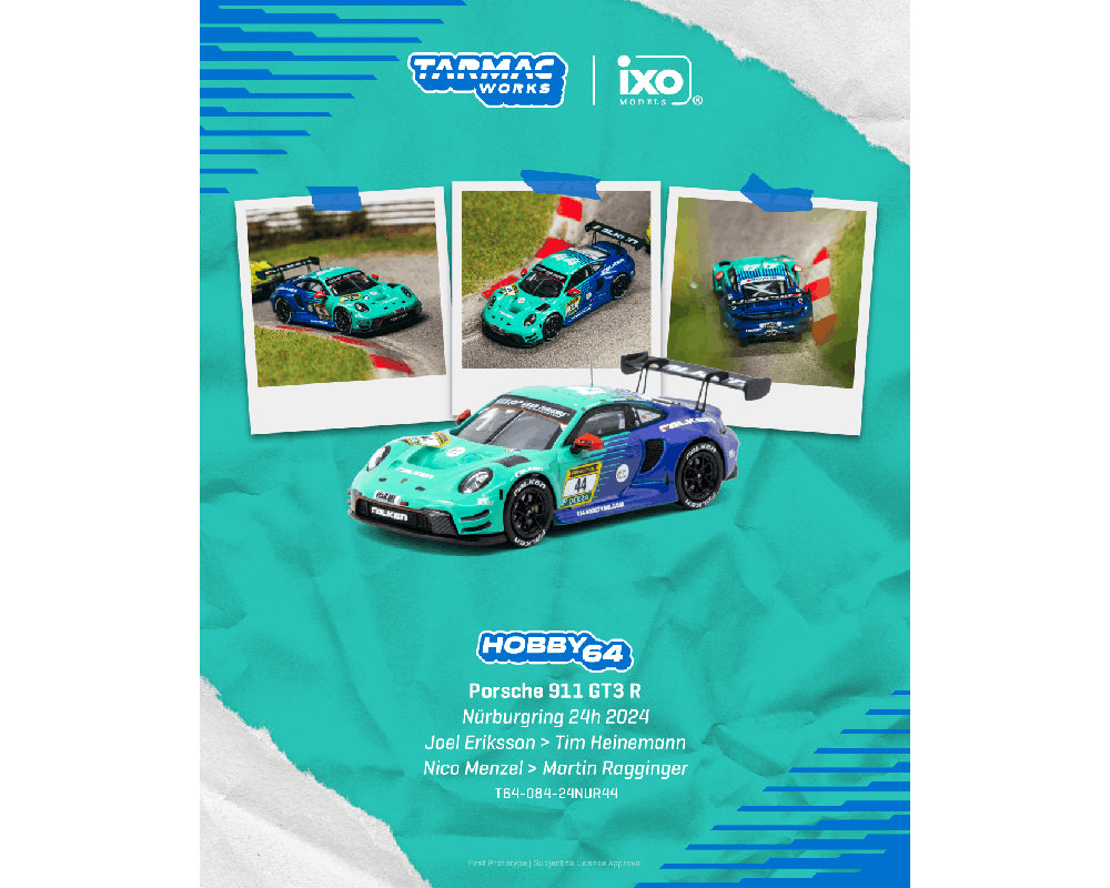 (PRE-ORDER 2026) Tarmac Works 1:64 Porsche 911 GT3 R Nürburgring 24h 2024 