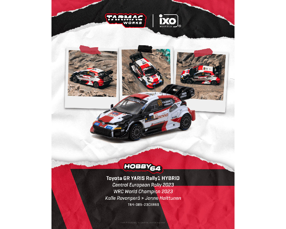 (PRE-ORDER 2026) Tarmac Works 1:64 Toyota GR Yaris Rally1 Hybrid WRC Champion – Hobby64 (T64-085-23CER69)