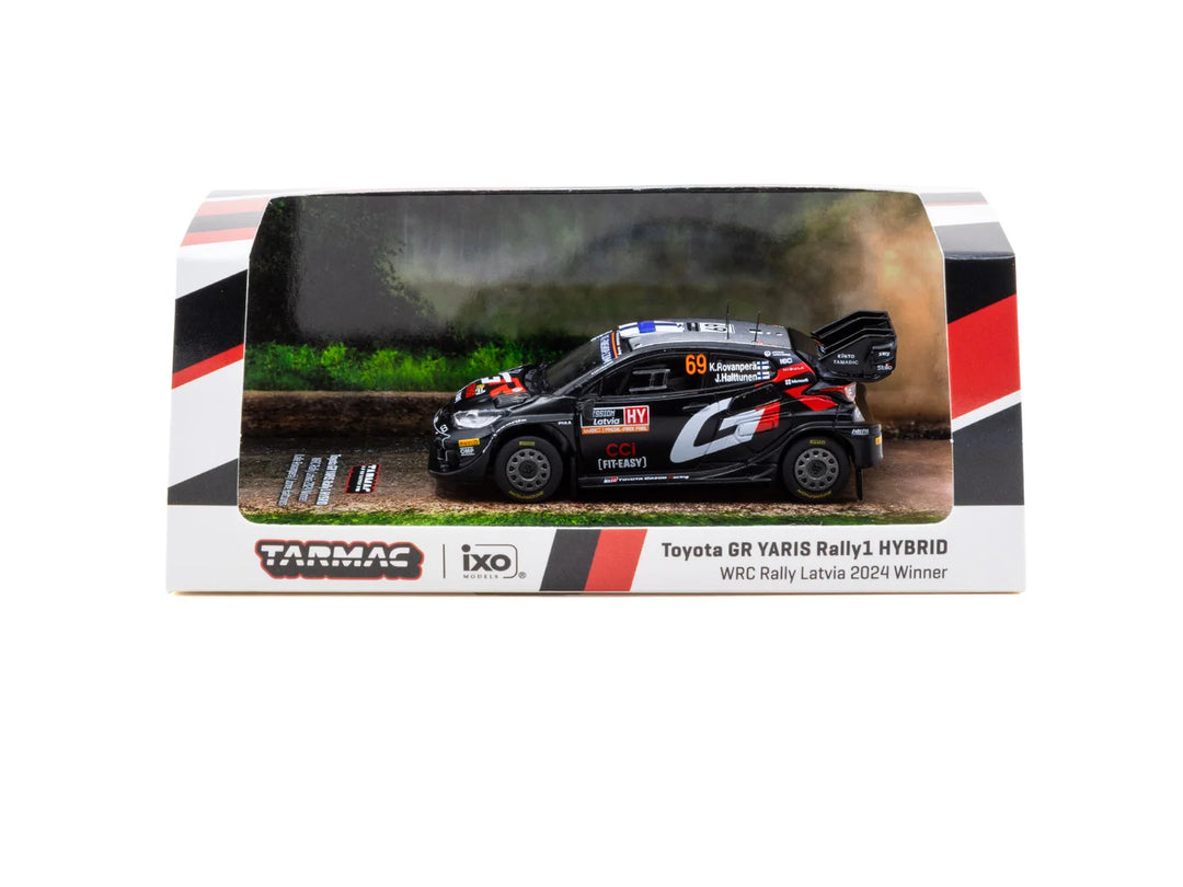 Tarmac Works Hobby64 1:64 Toyota GR Yaris Rally1 Hybrid – Vainqueur Rally Latvia 2024 – Kalle Rovanperä / Jonne Halttunen – T64-085-24RL69