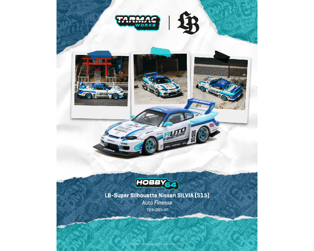 (PRE-ORDER 2026) Tarmac Works 1:64 LB-Super Silhouette Nissan Silvia S15 Auto Finesse – Hobby64 (T64-091-AF)