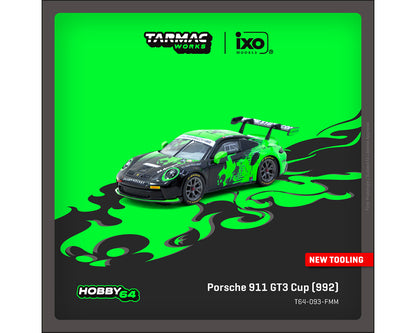 TARMAC WORKS  HOBBY64  1/64- Porsche 911 GT3 Cup (992) Fire Monkey Motorsport T64-093-FMM