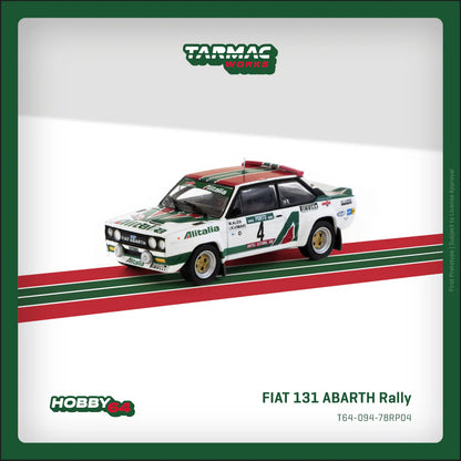 Tarmac Works Hobby64 1:64 Fiat 131 Abarth Rally Rallye de Portugal 1978 Winner 