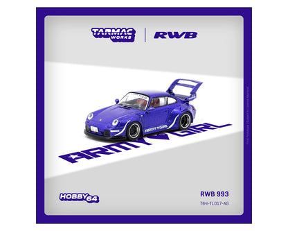 TARMAC WORKS 1/64-Porsche RWB 993 ARMY GIRL - RWB T64-TL017-AG