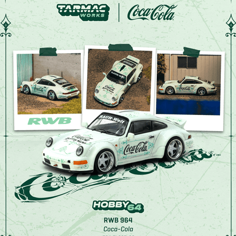 (Pre-Order) Tarmac Works 1:64  - RWB 964 Coca-Cola - Hobby64 Series - T64-TL037-CC
