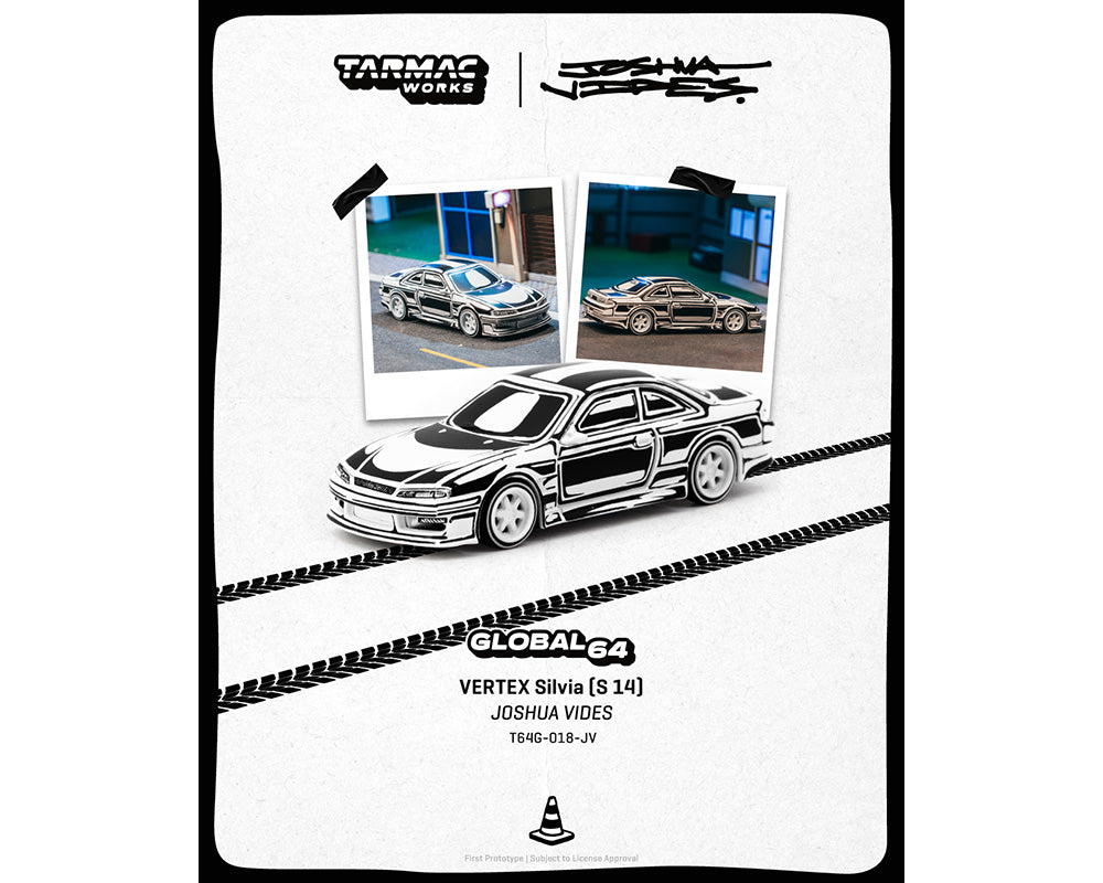 Tarmac Works Vertex Silvia S14 Designed by JOSHUA VIDES Global64 1:64 - T64G-018-JV