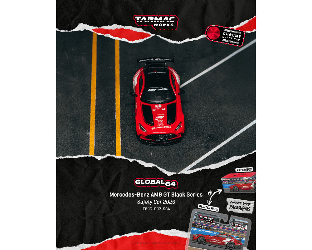 (PRE-ORDER 2026) Tarmac Works 1:64 Mercedes-Benz AMG GT Black Series Safety Car 2026 – Global64 – Limited Edition – T64G-042-SCA-B