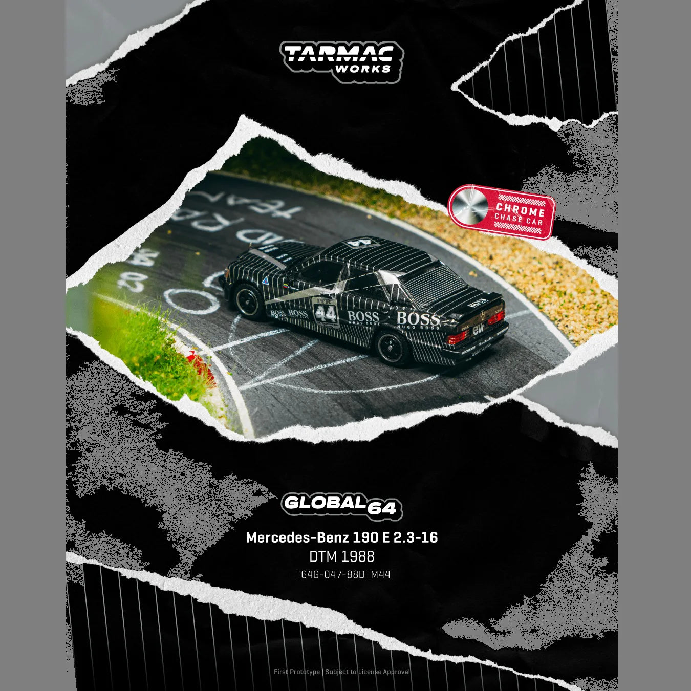 Tarmac Works Global64 1:64 Mercedes-Benz 190 E 2.3-16 DTM 1988 Johnny Cecotto 
