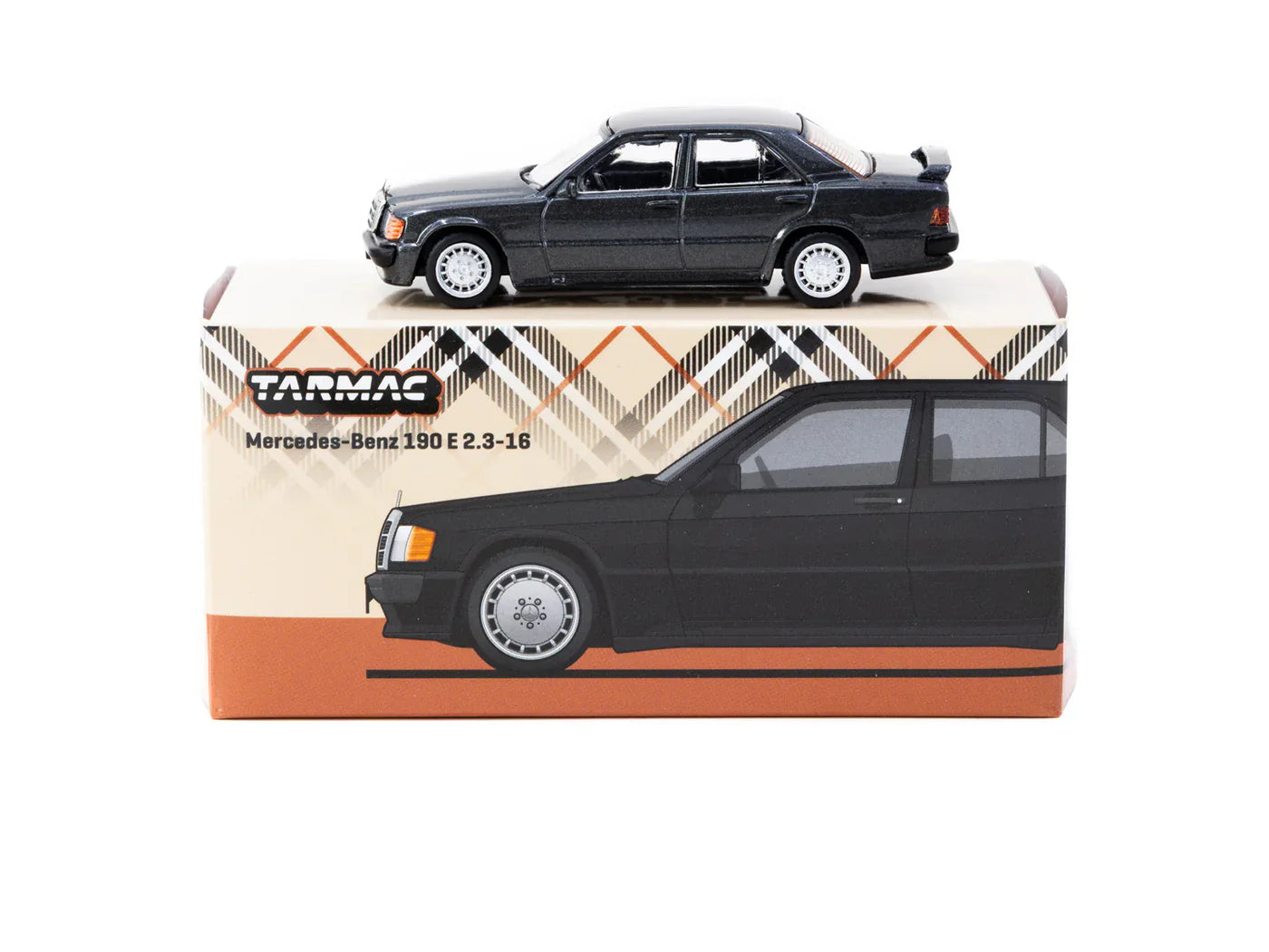 TARMAC WORKS GLOBAL64 1/64-Mercedes-Benz 190 E 2.3-16 Blue-Black metallic T64G-047-BK