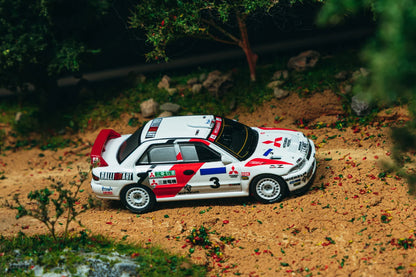 Tarmac Works Global64 1:64 Mitsubishi Lancer Evolution II – Hong Kong Beijing Rally 1994 – K. Eriksson / S. Parmander – T64G-049-94HKBR03